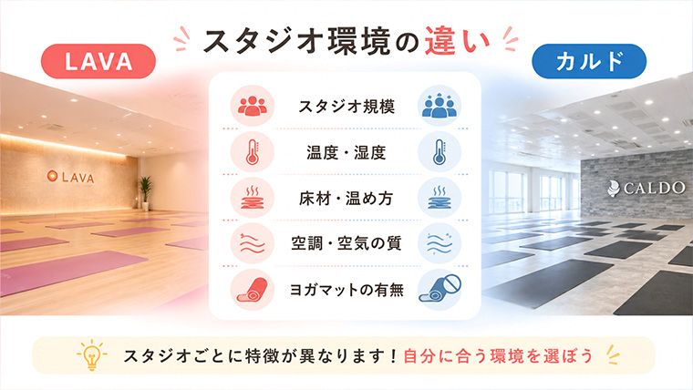 LAVAとカルドをスタジオで比較