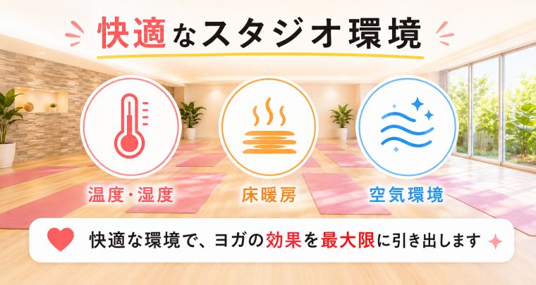 ホットヨガスタジオの環境